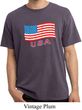 Distressed USA Flag Pigment Dyed Shirt