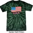 Distressed USA Flag Spider Tie Dye Shirt