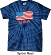 Distressed USA Flag Spider Tie Dye Shirt