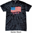 Distressed USA Flag Spider Tie Dye Shirt