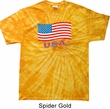 Distressed USA Flag Spider Tie Dye Shirt