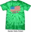 Distressed USA Flag Spider Tie Dye Shirt