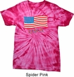 Distressed USA Flag Spider Tie Dye Shirt