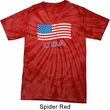 Distressed USA Flag Spider Tie Dye Shirt