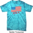 Distressed USA Flag Spider Tie Dye Shirt