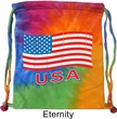 Distressed USA Flag Tie Dye Bag