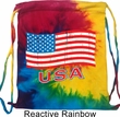 Distressed USA Flag Tie Dye Bag
