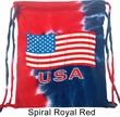 Distressed USA Flag Tie Dye Bag