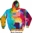 Distressed USA Flag Tie Dye Hoodie