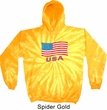 Distressed USA Flag Tie Dye Hoodie