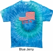 Distressed USA Flag Tie Dye Shirt