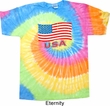 Distressed USA Flag Tie Dye Shirt