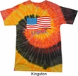 Distressed USA Flag Tie Dye Shirt