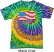 Distressed USA Flag Tie Dye Shirt