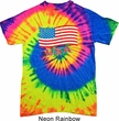 Distressed USA Flag Tie Dye Shirt