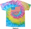 Distressed USA Flag Tie Dye Shirt