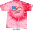 Distressed USA Flag Tie Dye Shirt