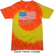 Distressed USA Flag Tie Dye Shirt
