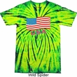 Distressed USA Flag Tie Dye Shirt