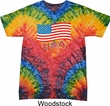 Distressed USA Flag Tie Dye Shirt