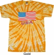 Distressed USA Flag Twist Tie Dye Shirt