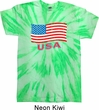 Distressed USA Flag Twist Tie Dye Shirt