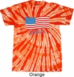 Distressed USA Flag Twist Tie Dye Shirt