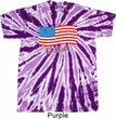Distressed USA Flag Twist Tie Dye Shirt