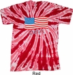 Distressed USA Flag Twist Tie Dye Shirt