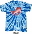 Distressed USA Flag Twist Tie Dye Shirt