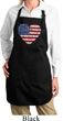 Distressed USA Heart Full Length Apron with Pockets