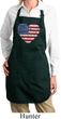 Distressed USA Heart Full Length Apron with Pockets