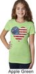 Distressed USA Heart Girls Shirt