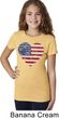 Distressed USA Heart Girls Shirt