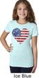 Distressed USA Heart Girls Shirt