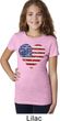 Distressed USA Heart Girls Shirt
