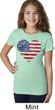 Distressed USA Heart Girls Shirt