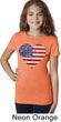Distressed USA Heart Girls Shirt