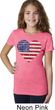 Distressed USA Heart Girls Shirt