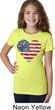 Distressed USA Heart Girls Shirt