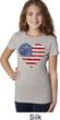 Distressed USA Heart Girls Shirt