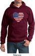 Distressed USA Heart Hoodie