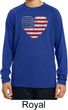 Distressed USA Heart Kids Dry Wicking Long Sleeve Shirt