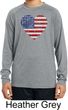 Distressed USA Heart Kids Dry Wicking Long Sleeve Shirt