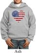 Distressed USA Heart Kids Hoodie
