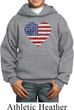 Distressed USA Heart Kids Hoodie