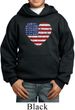 Distressed USA Heart Kids Hoodie