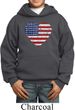 Distressed USA Heart Kids Hoodie