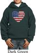 Distressed USA Heart Kids Hoodie