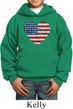 Distressed USA Heart Kids Hoodie